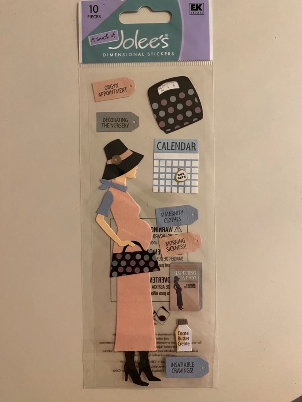NWT Jolee's Boutique / Jolee's Pregnancy Scrapbooking Stickers